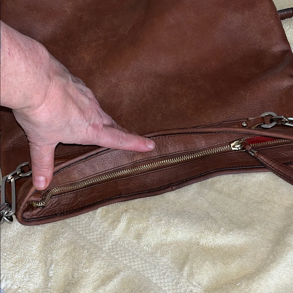 Coach Madison Hobo‎ Large Brown Leather Hobo Shoulder Tote Bag No. K1360-27858